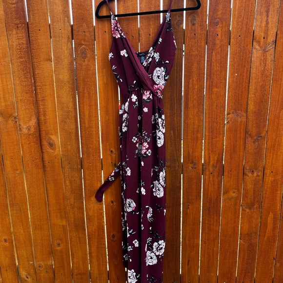 Floral Split Maxi Romper Shorts Dress - Picture 5 of 8